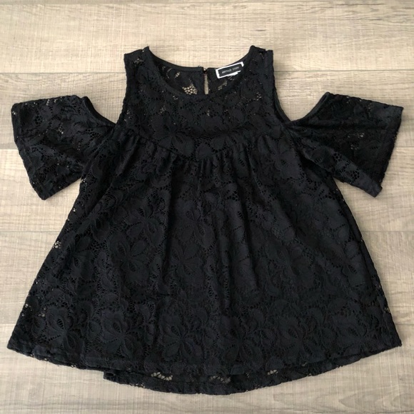 Cute summer top shoulder off floral black white - Picture 7 of 9